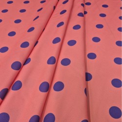►Tessuto a pois colorati al metro | Acquista tessuto stampato flamenco