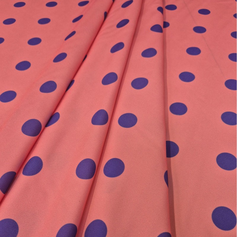 ►Tessuto a pois colorati al metro | Acquista tessuto stampato flamenco