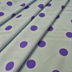 ►Tessuto a pois colorati al metro | Acquista tessuto stampato flamenco