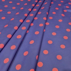 ►Tessuto a pois colorati al metro | Acquista tessuto stampato flamenco