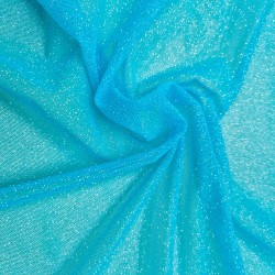 【 Tulle lycra paillettes per metro 】Nero, pelle..