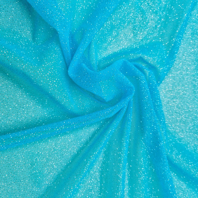 【 Tulle lycra paillettes per metro 】Nero, pelle..