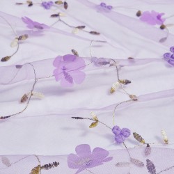 Tulle ricamato floreale