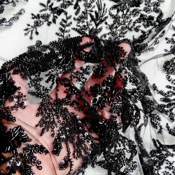 【  Tulle ricamato floreale al metro | principesse, comunioni, eventi 】