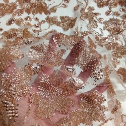 【  Tulle ricamato floreale al metro | principesse, comunioni, eventi 】