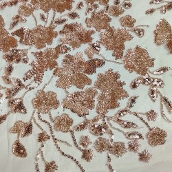 【  Tulle ricamato floreale al metro | principesse, comunioni, eventi 】