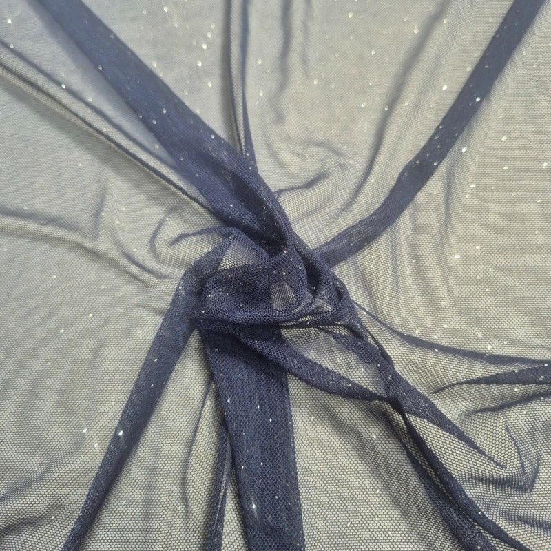 【 Tulle lycra paillettes  light per metro 】