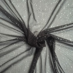 【 Tulle lycra paillettes  light per metro 】