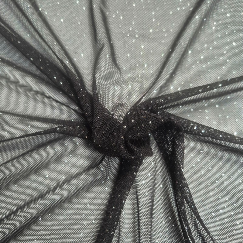 【 Tulle lycra paillettes  light per metro 】