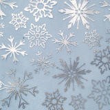 Organza reine des neiges bleu
