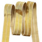 Nastro in Sbieco Elastico FOE (Fold Over Elastic) LUREX 20mm oro
