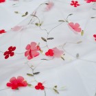 Tulle ricamato floreale