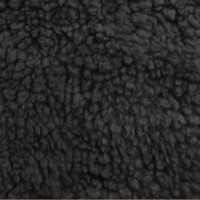 Fourrure imitation peau de mouton noire au mètre